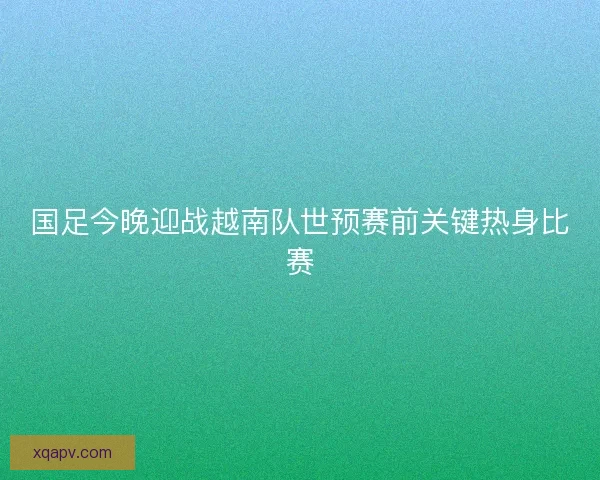国足今晚迎战越南队世预赛前关键热身比赛